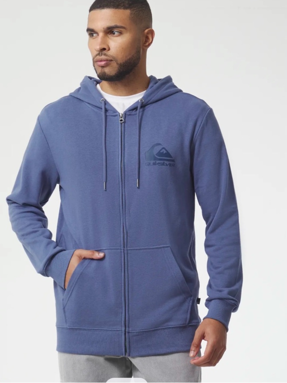 QUIKSILVER EVERY DAY ZIP HOODIE - Blue - Large